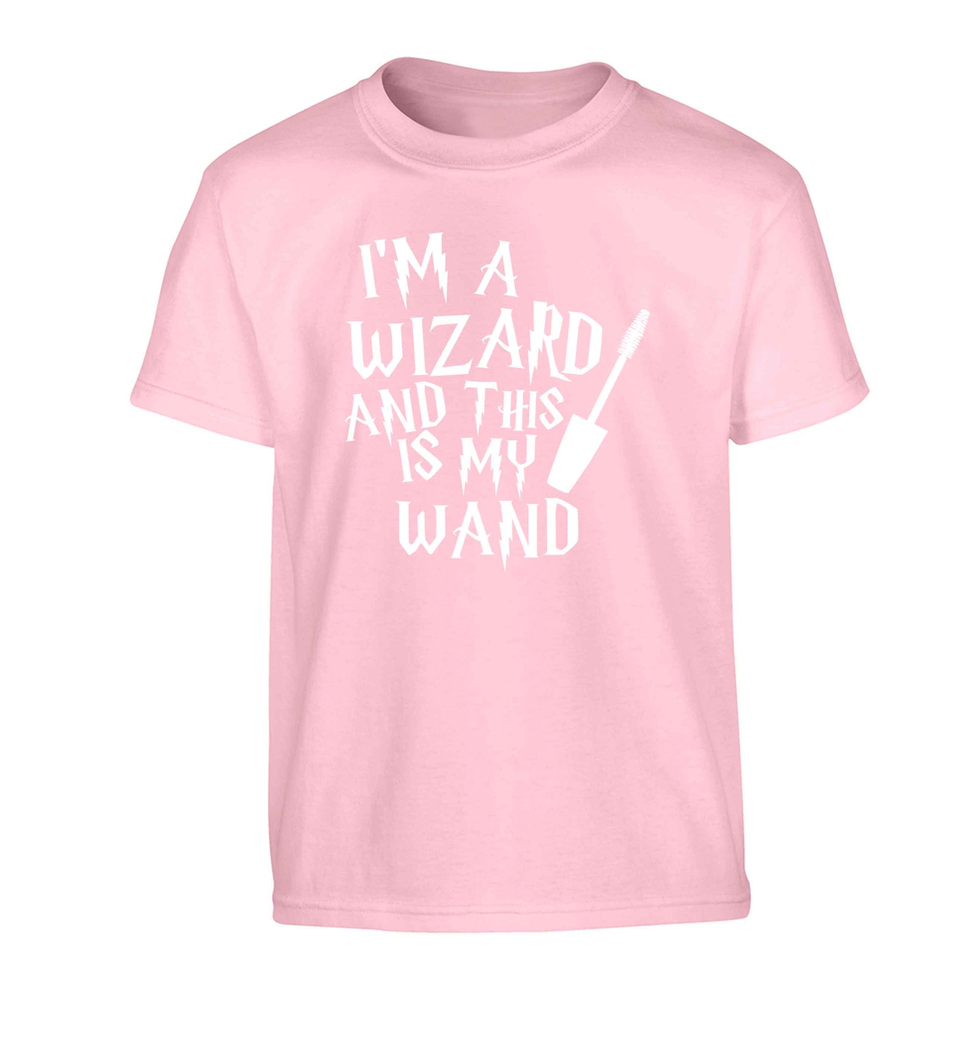 I'm a wizard and this is my wand Children's light pink Tshirt 12-13 Years