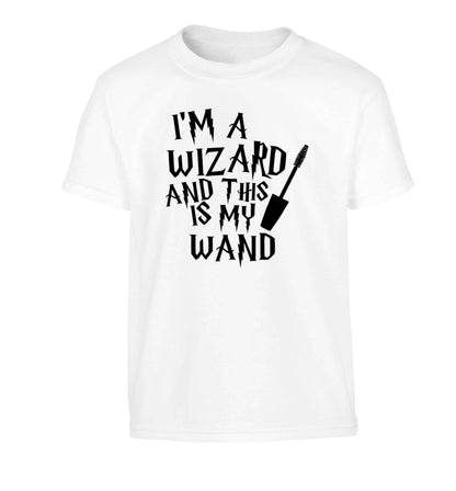 I'm a wizard and this is my wand Children's white Tshirt 12-13 Years