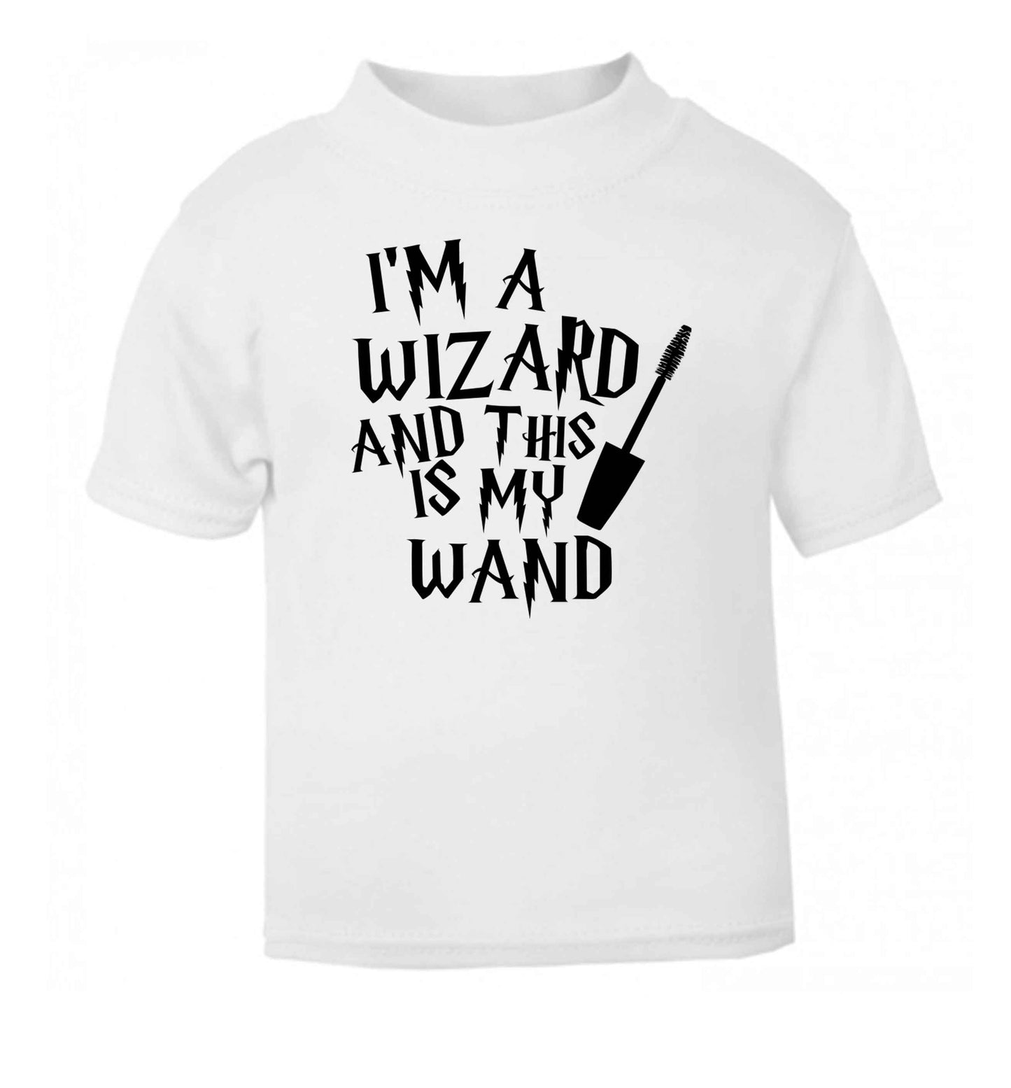 I'm a wizard and this is my wand white Baby Toddler Tshirt 2 Years