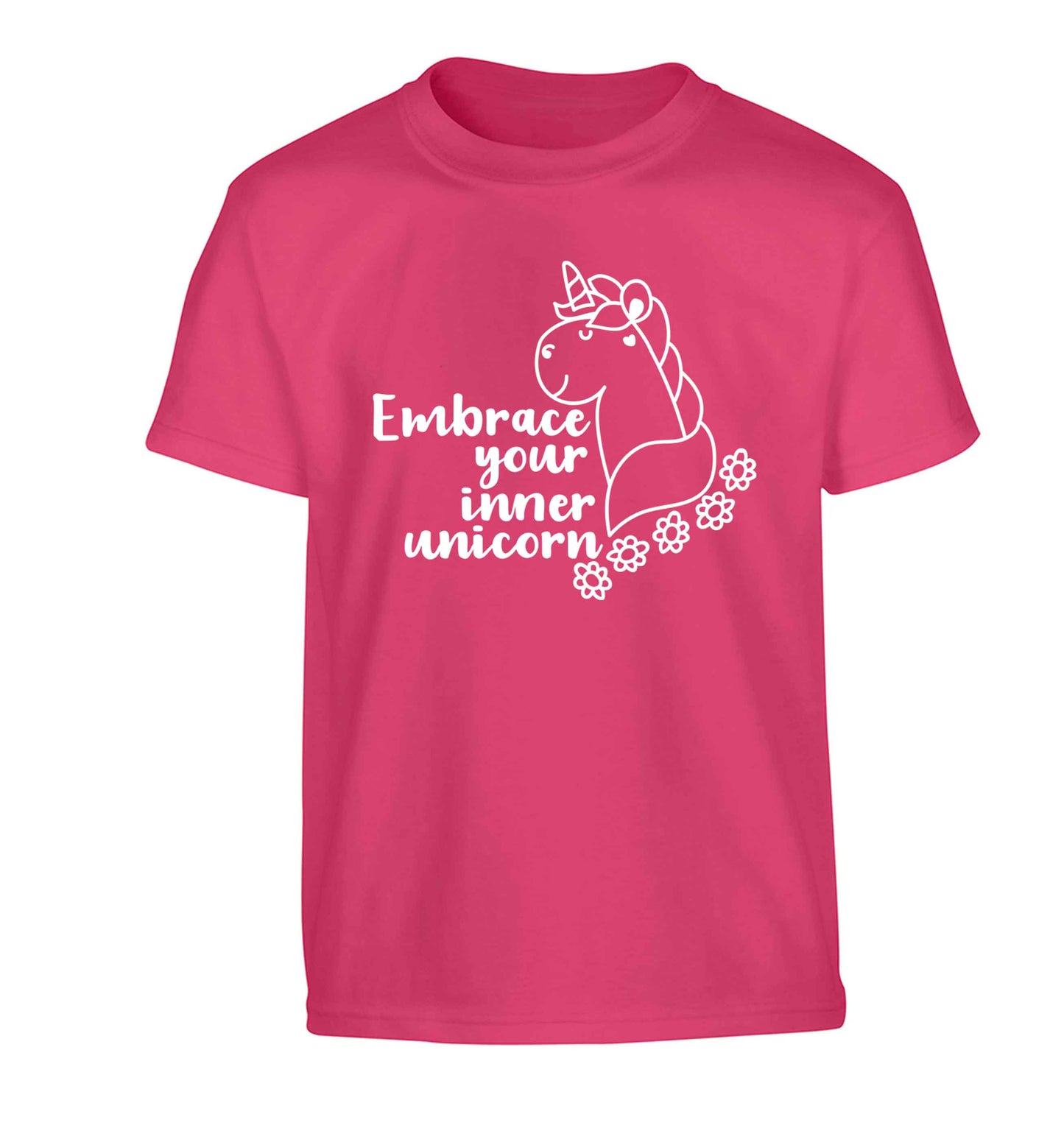 Embrace your inner unicorn Children's pink Tshirt 12-13 Years