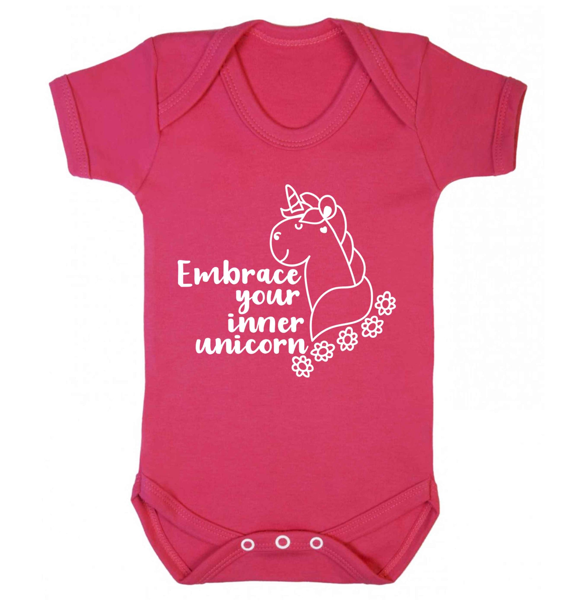 Embrace your inner unicorn Baby Vest dark pink 18-24 months