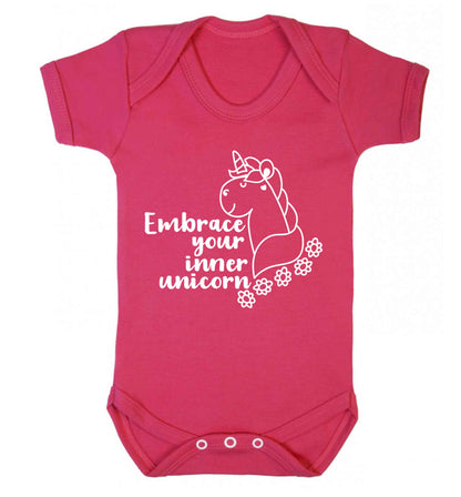 Embrace your inner unicorn Baby Vest dark pink 18-24 months