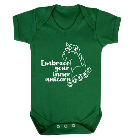 Embrace your inner unicorn Baby Vest green 18-24 months