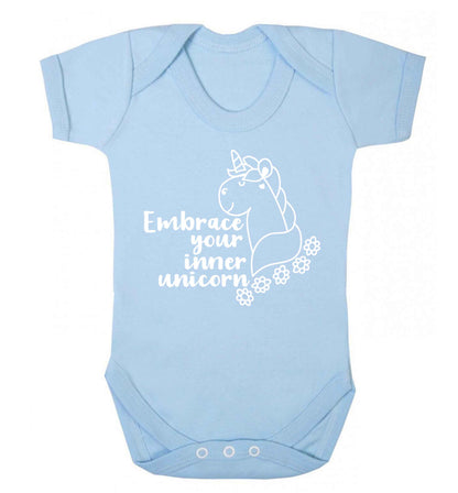 Embrace your inner unicorn Baby Vest pale blue 18-24 months
