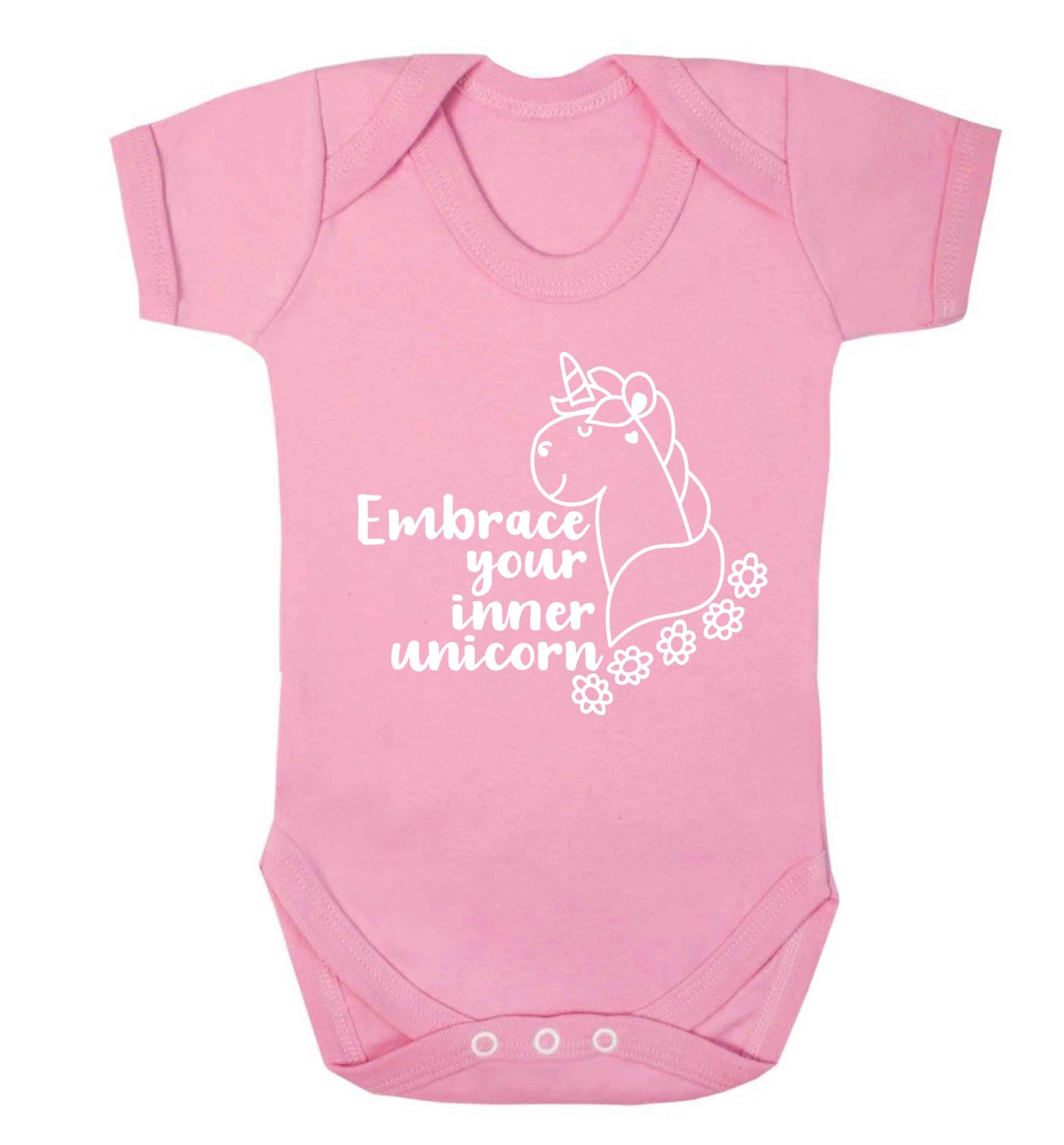 Embrace your inner unicorn Baby Vest pale pink 18-24 months