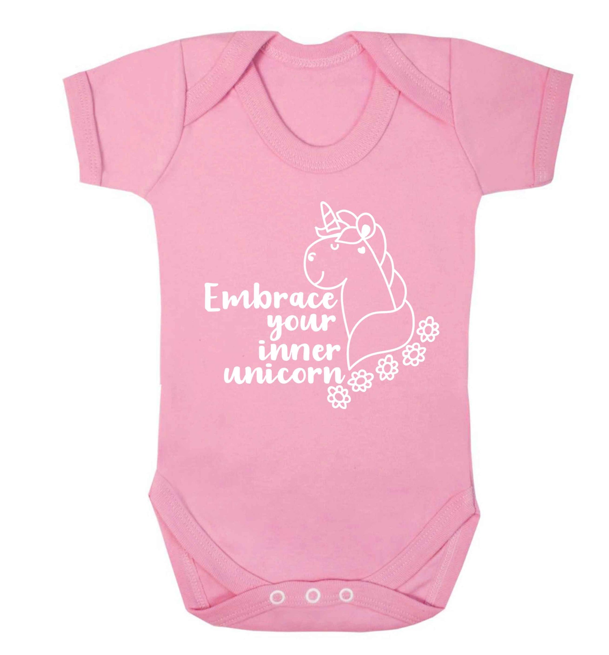 Embrace your inner unicorn Baby Vest pale pink 18-24 months
