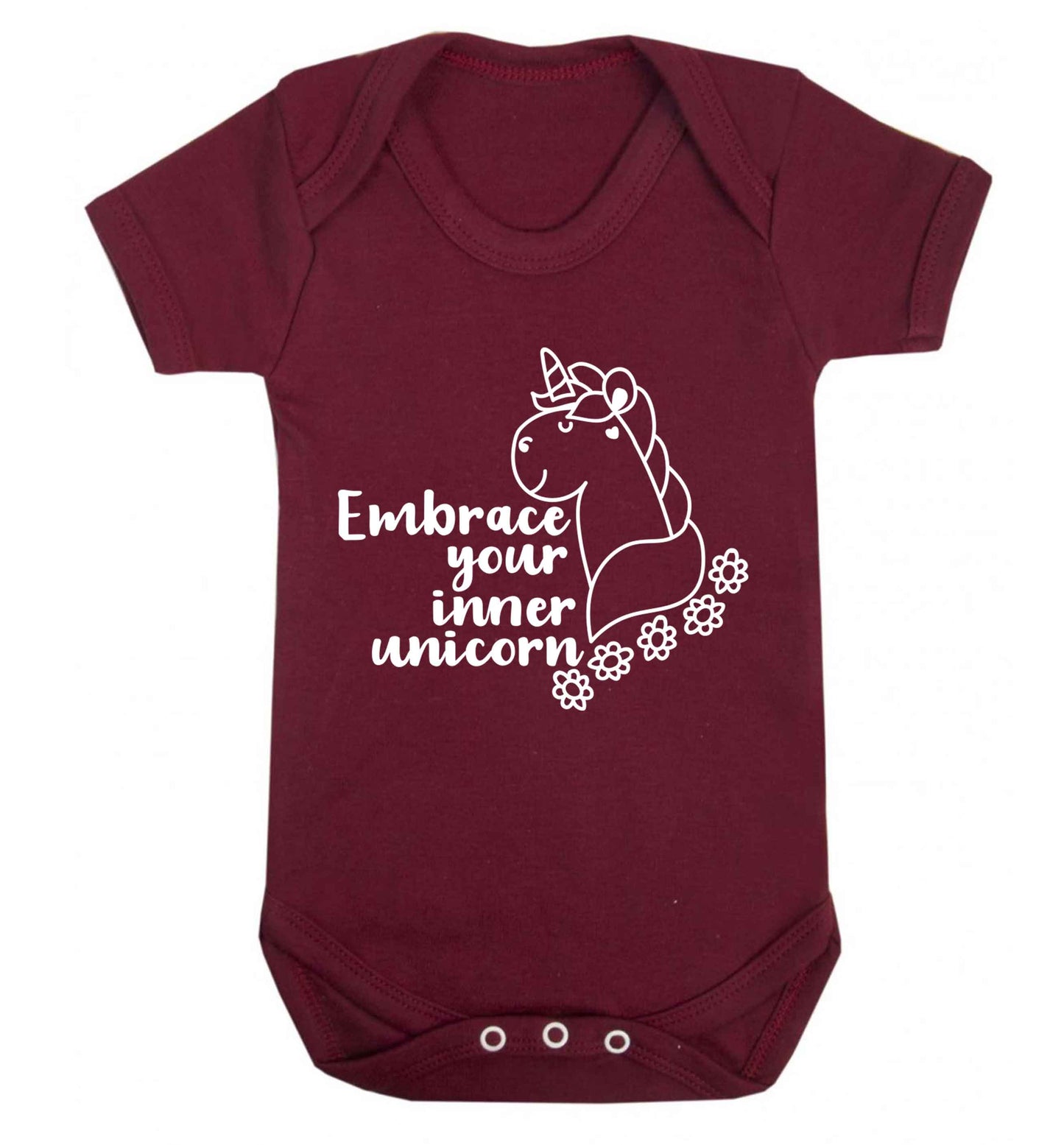 Embrace your inner unicorn Baby Vest maroon 18-24 months