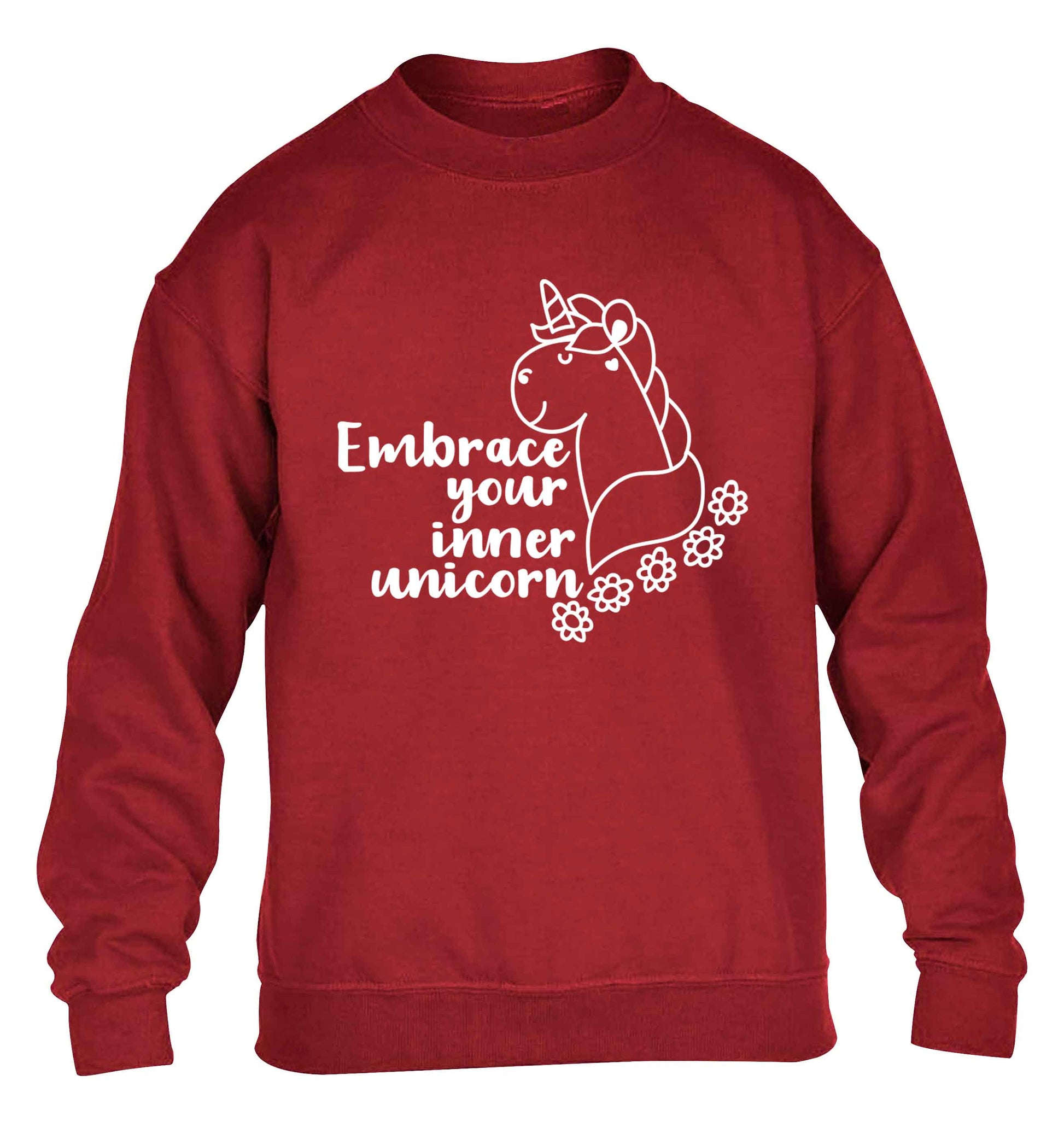Embrace your inner unicorn children's grey sweater 12-13 Years