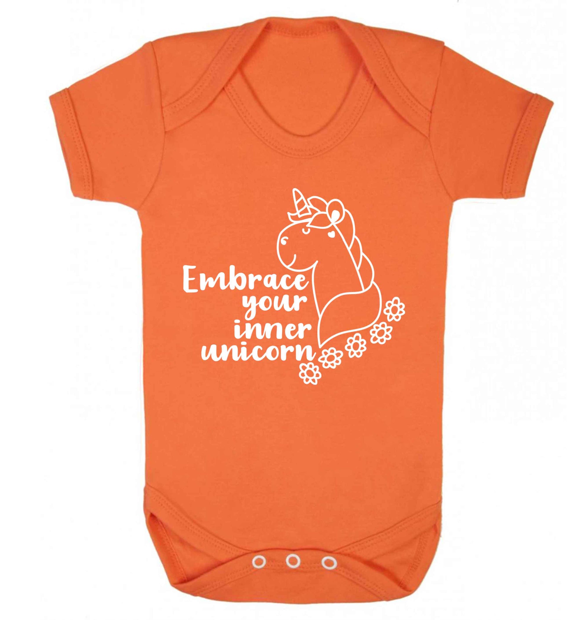 Embrace your inner unicorn Baby Vest orange 18-24 months