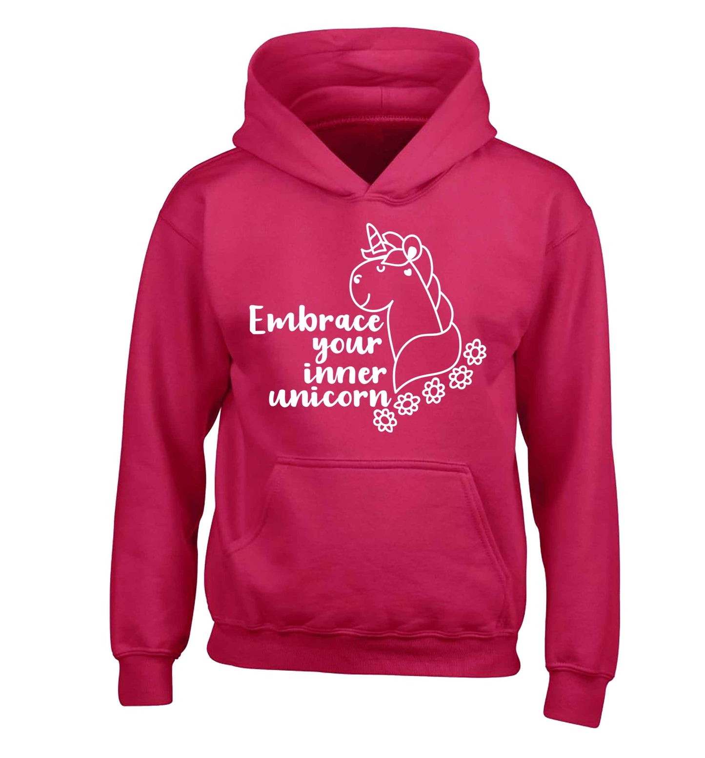 Embrace your inner unicorn children's pink hoodie 12-13 Years
