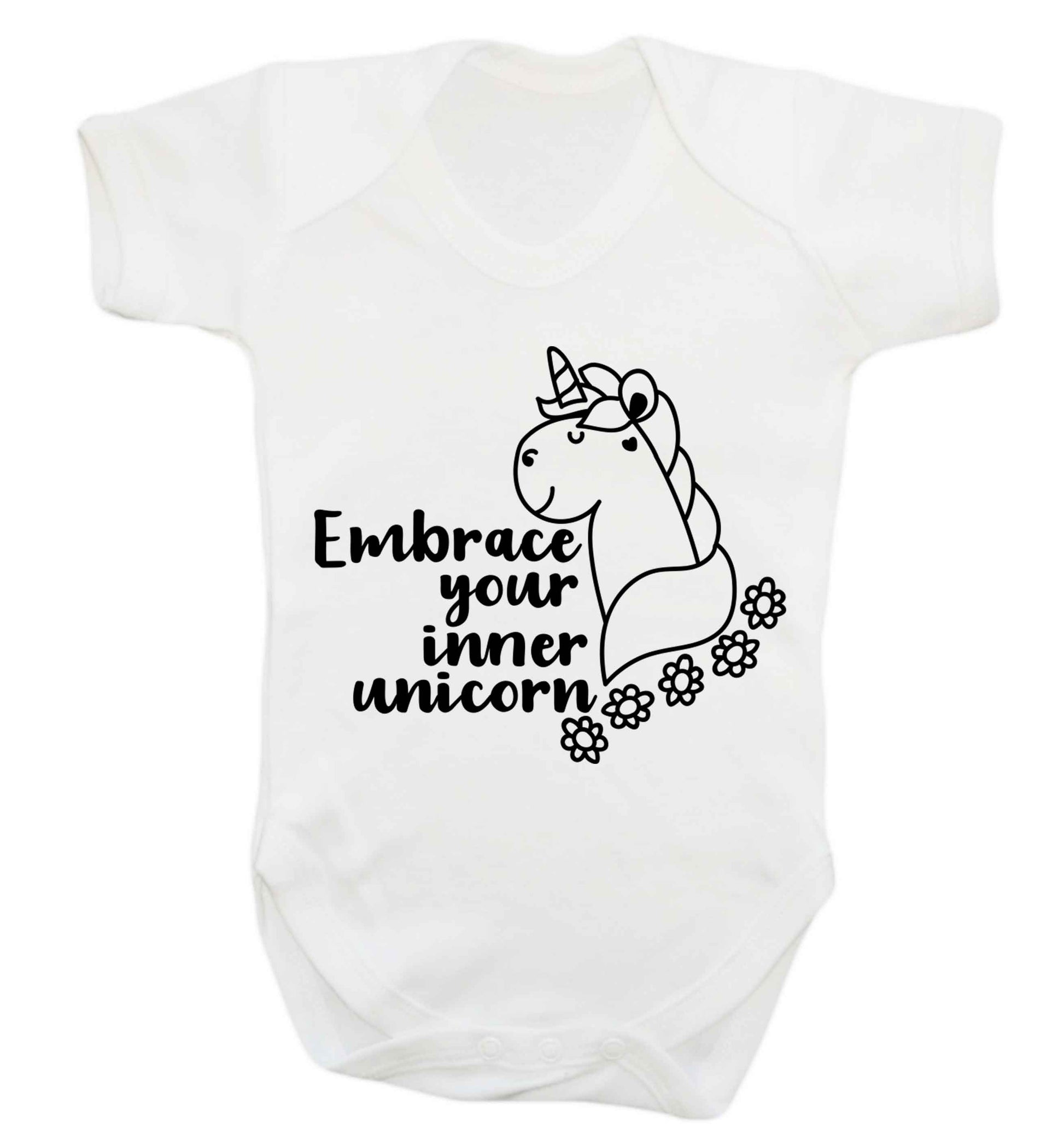 Embrace your inner unicorn Baby Vest white 18-24 months