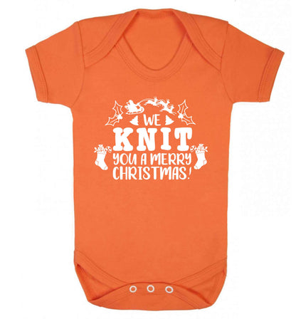We knit you a merry Christmas Baby Vest orange 18-24 months