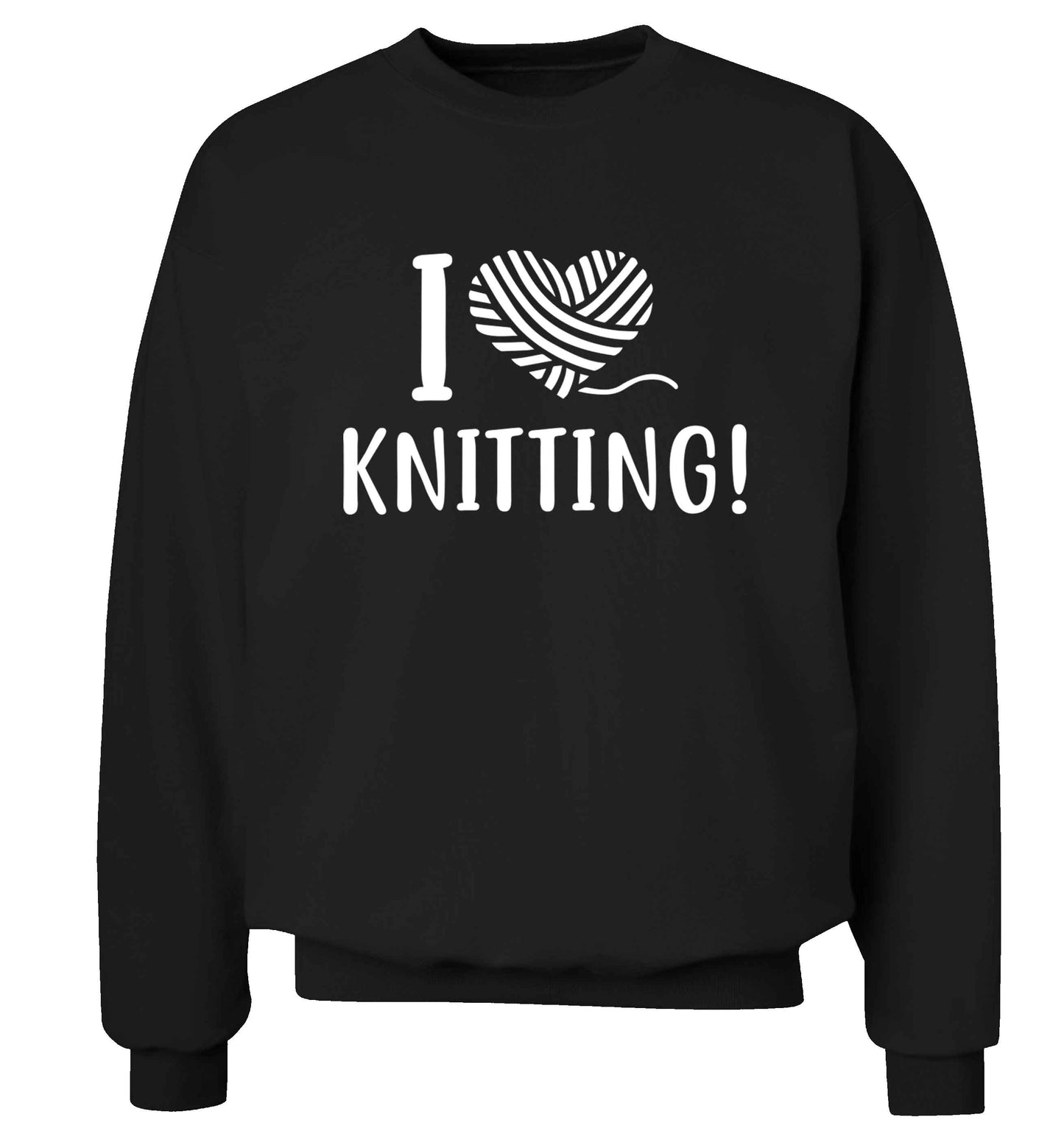 I love knitting Adult's unisex black Sweater 2XL