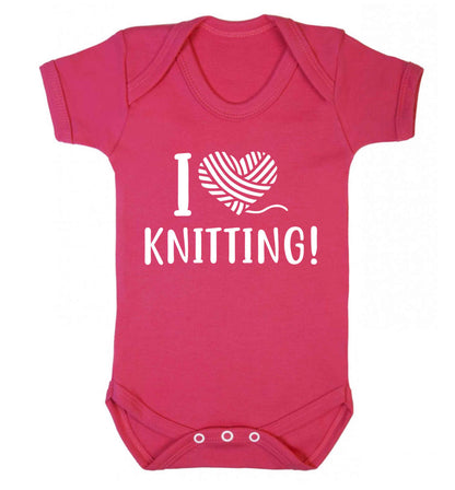 I love knitting Baby Vest dark pink 18-24 months