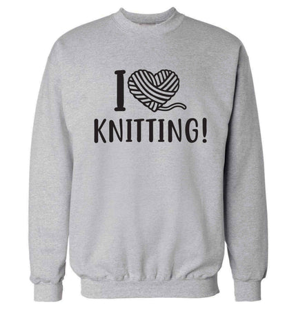 I love knitting Adult's unisex grey Sweater 2XL