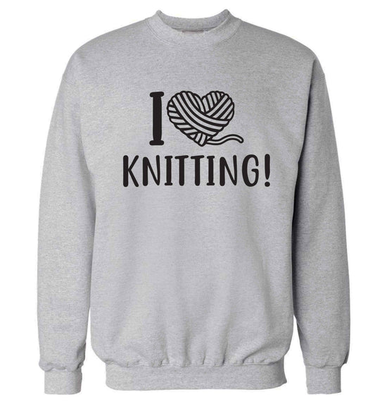 I love knitting Adult's unisex grey Sweater 2XL