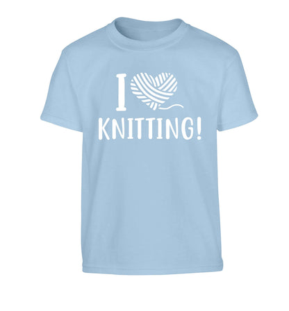 I love knitting Children's light blue Tshirt 12-13 Years