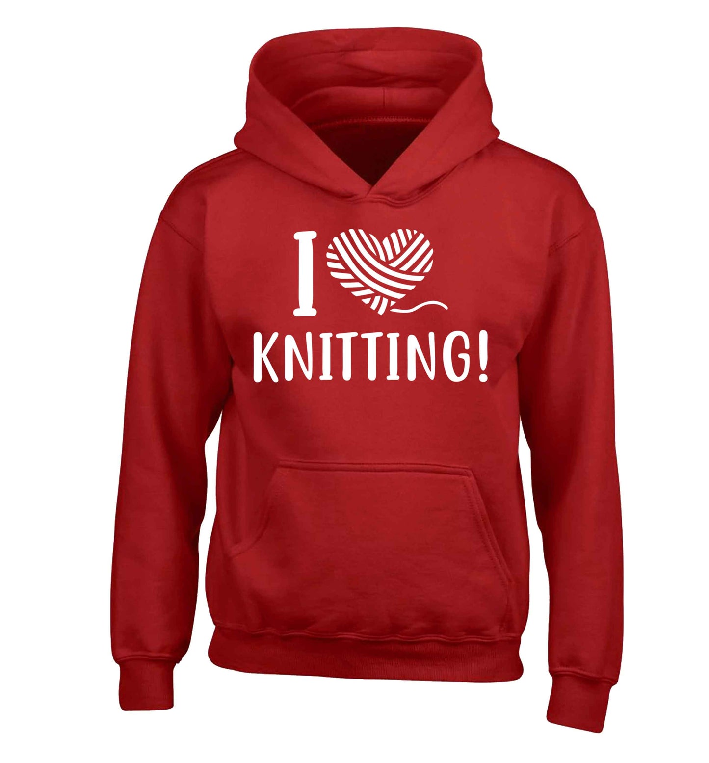 I love knitting children's red hoodie 12-13 Years
