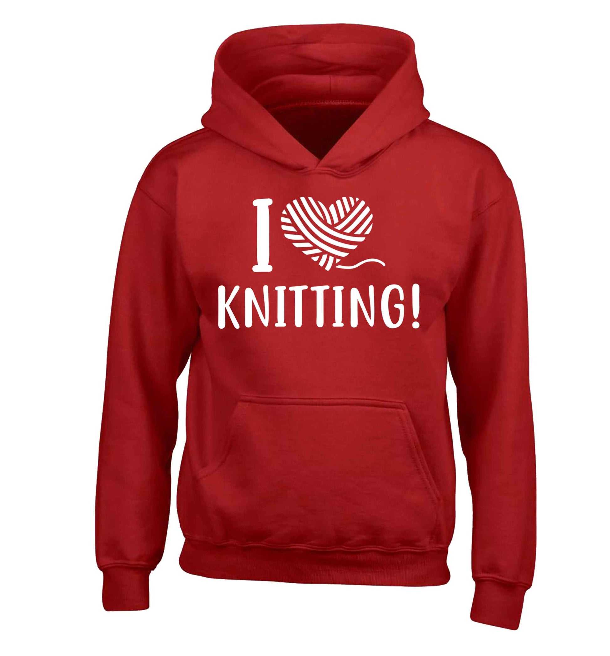 I love knitting children's red hoodie 12-13 Years