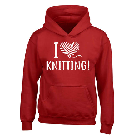 I love knitting children's red hoodie 12-13 Years