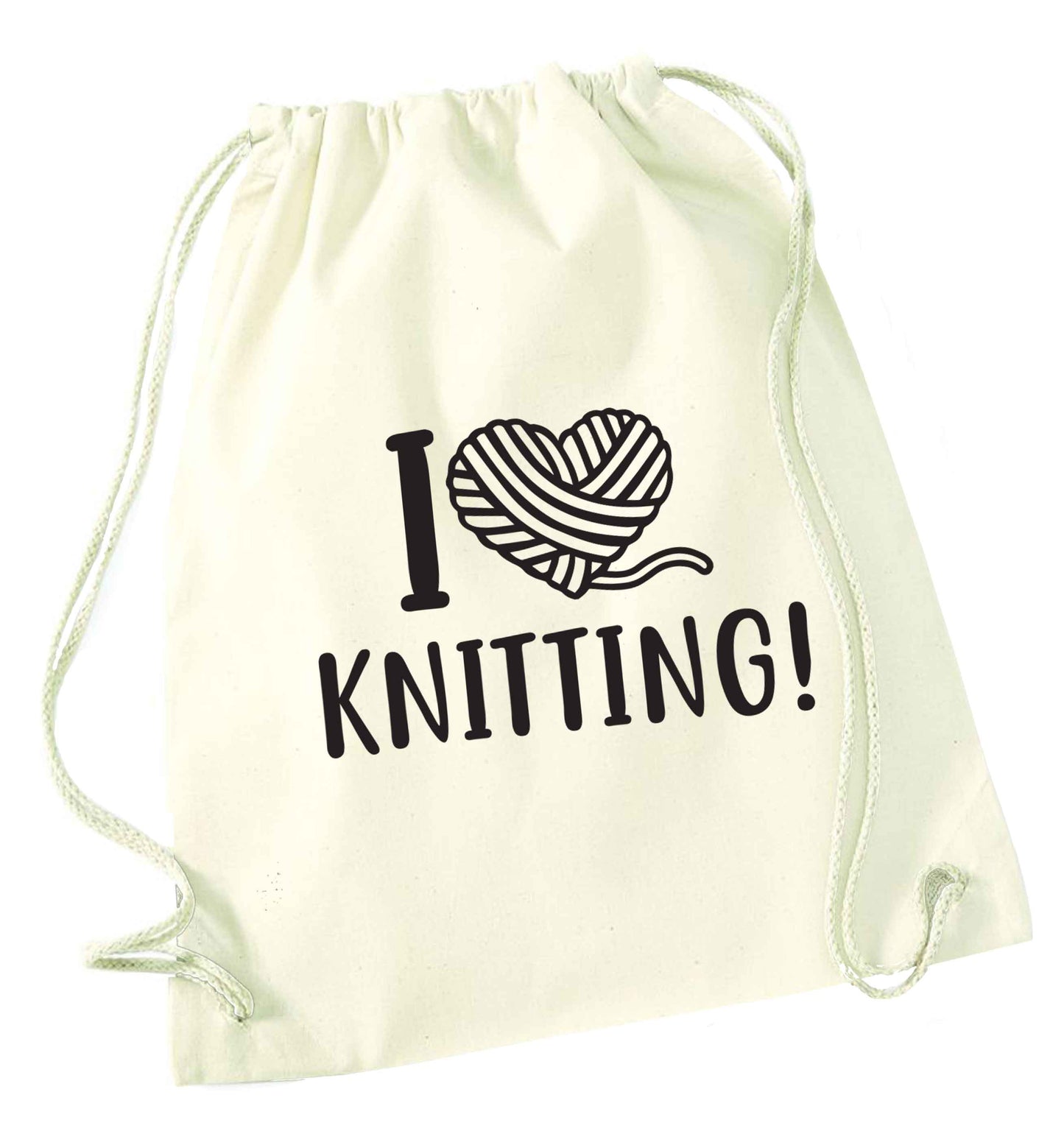 Merry Christmas natural drawstring bag
