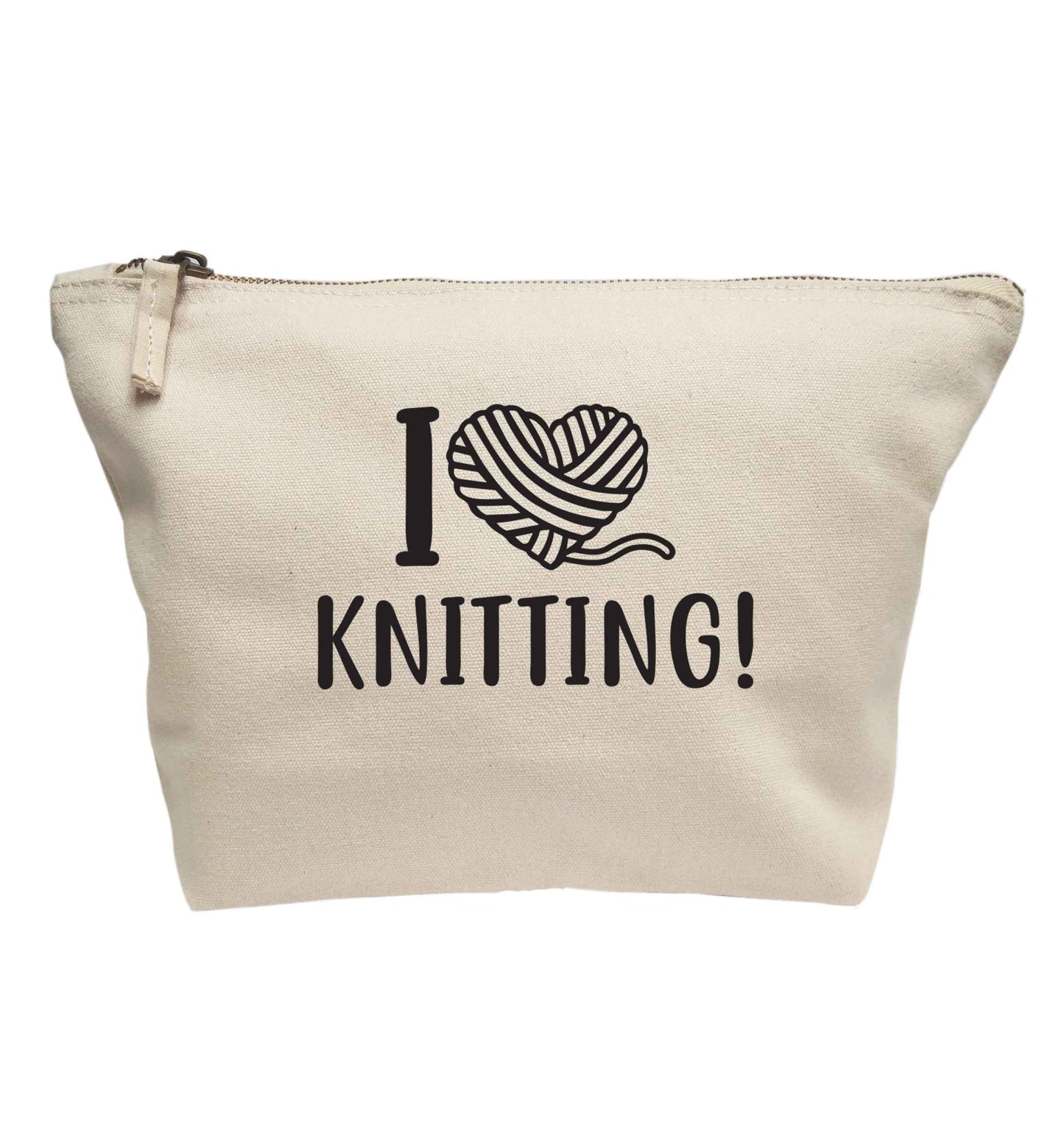 I love knitting | makeup / wash bag