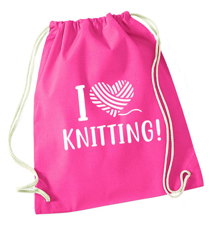 Merry Christmas pink drawstring bag