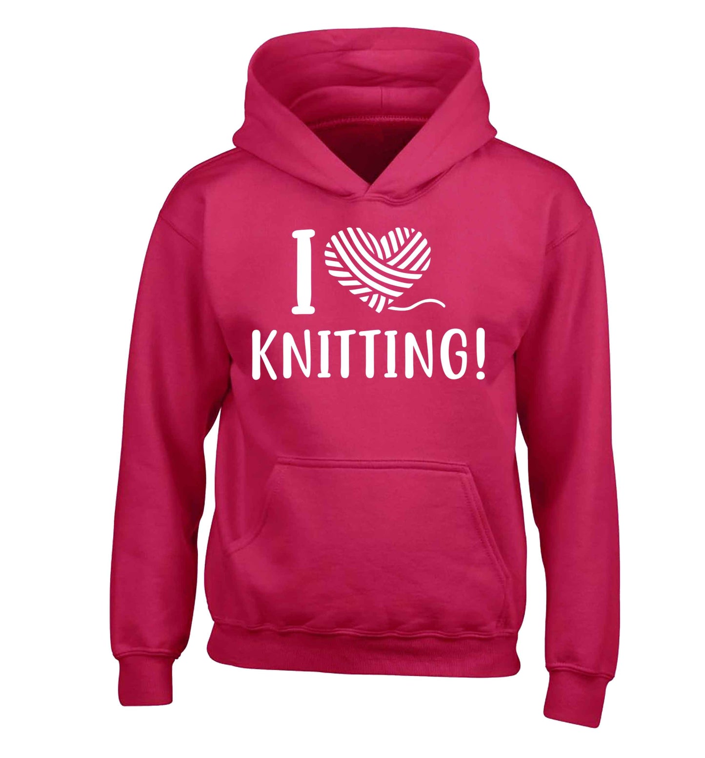 I love knitting children's pink hoodie 12-13 Years
