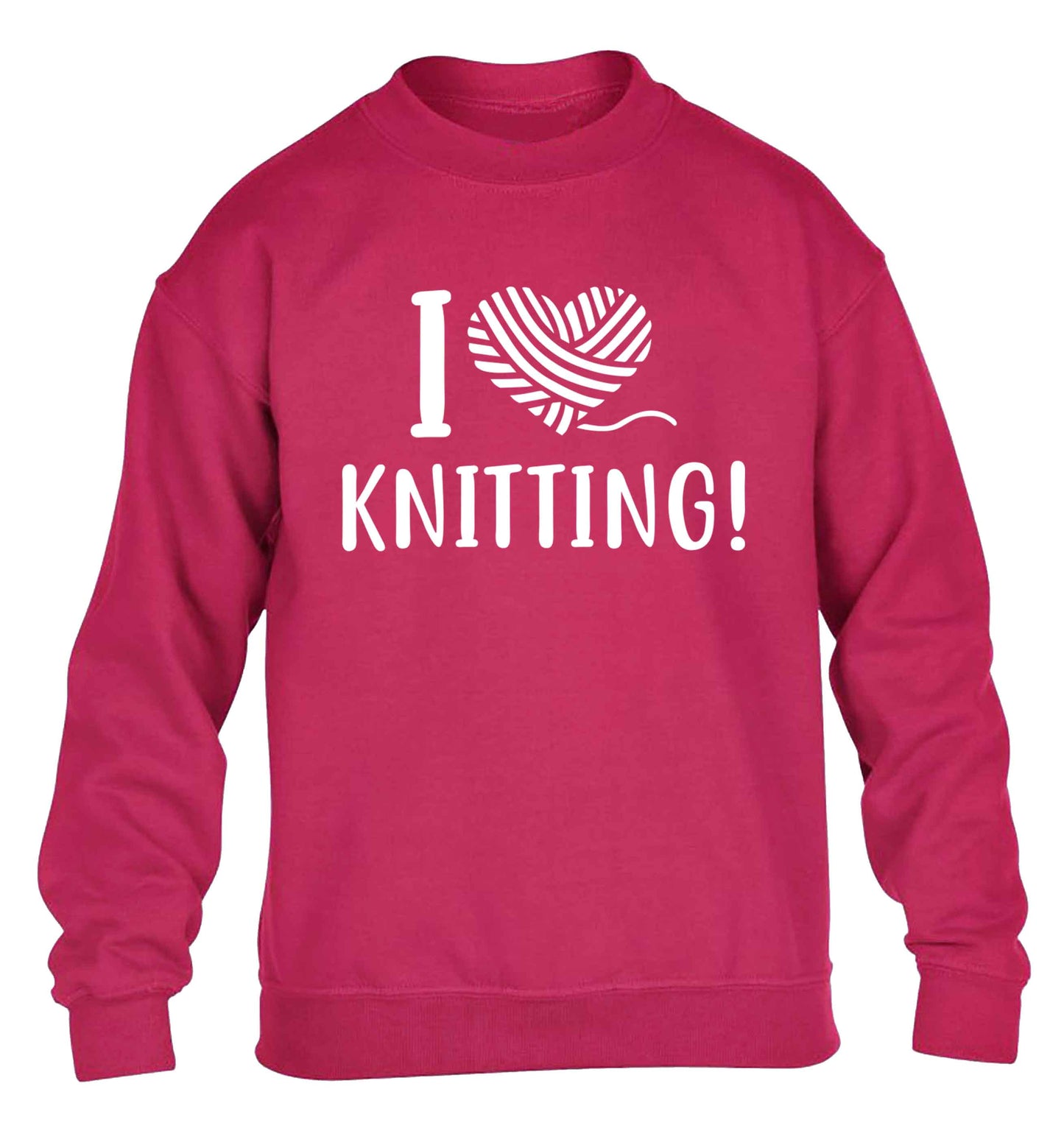 I love knitting children's pink sweater 12-13 Years