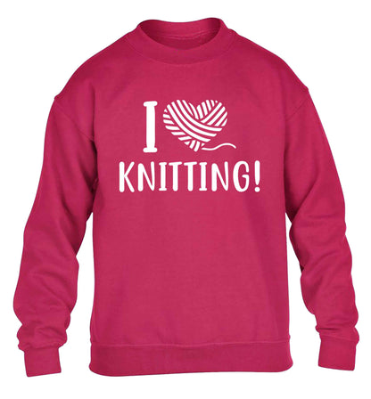 I love knitting children's pink sweater 12-13 Years