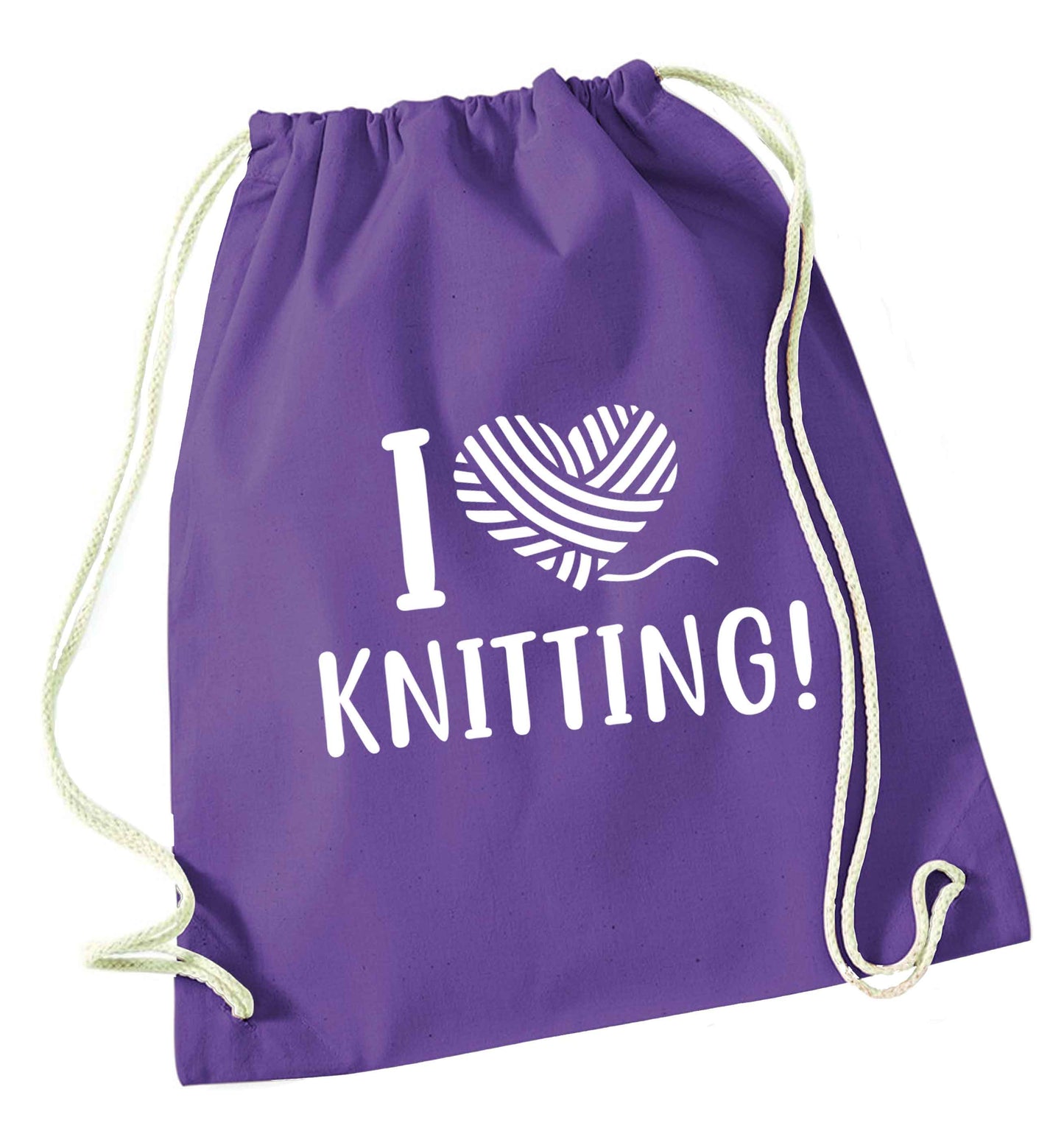 Merry Christmas purple drawstring bag