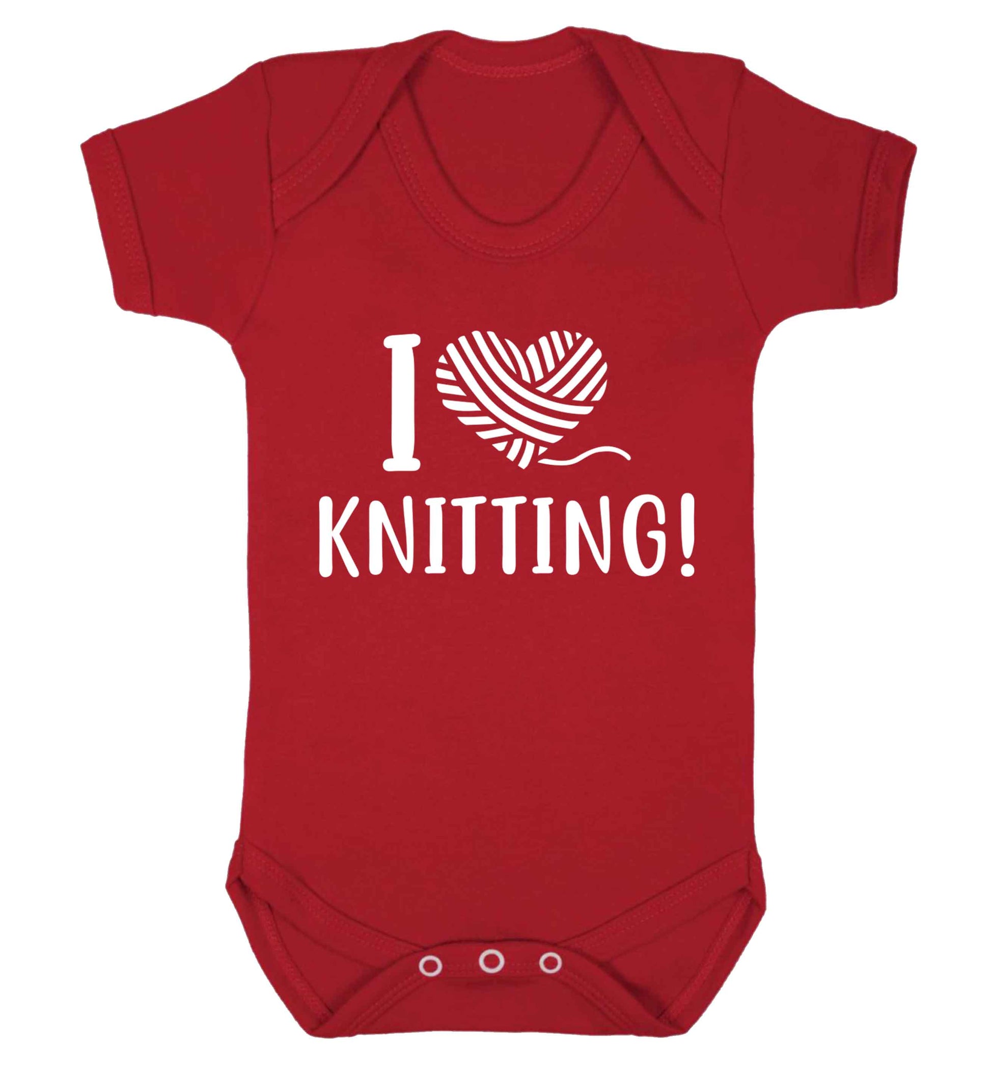 I love knitting Baby Vest red 18-24 months