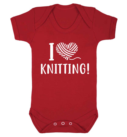 I love knitting Baby Vest red 18-24 months