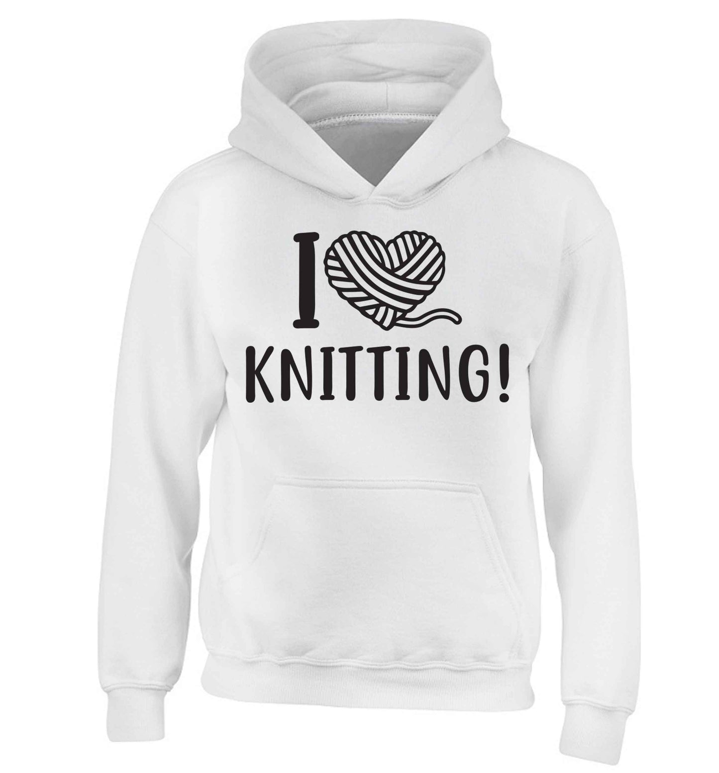 I love knitting children's white hoodie 12-13 Years