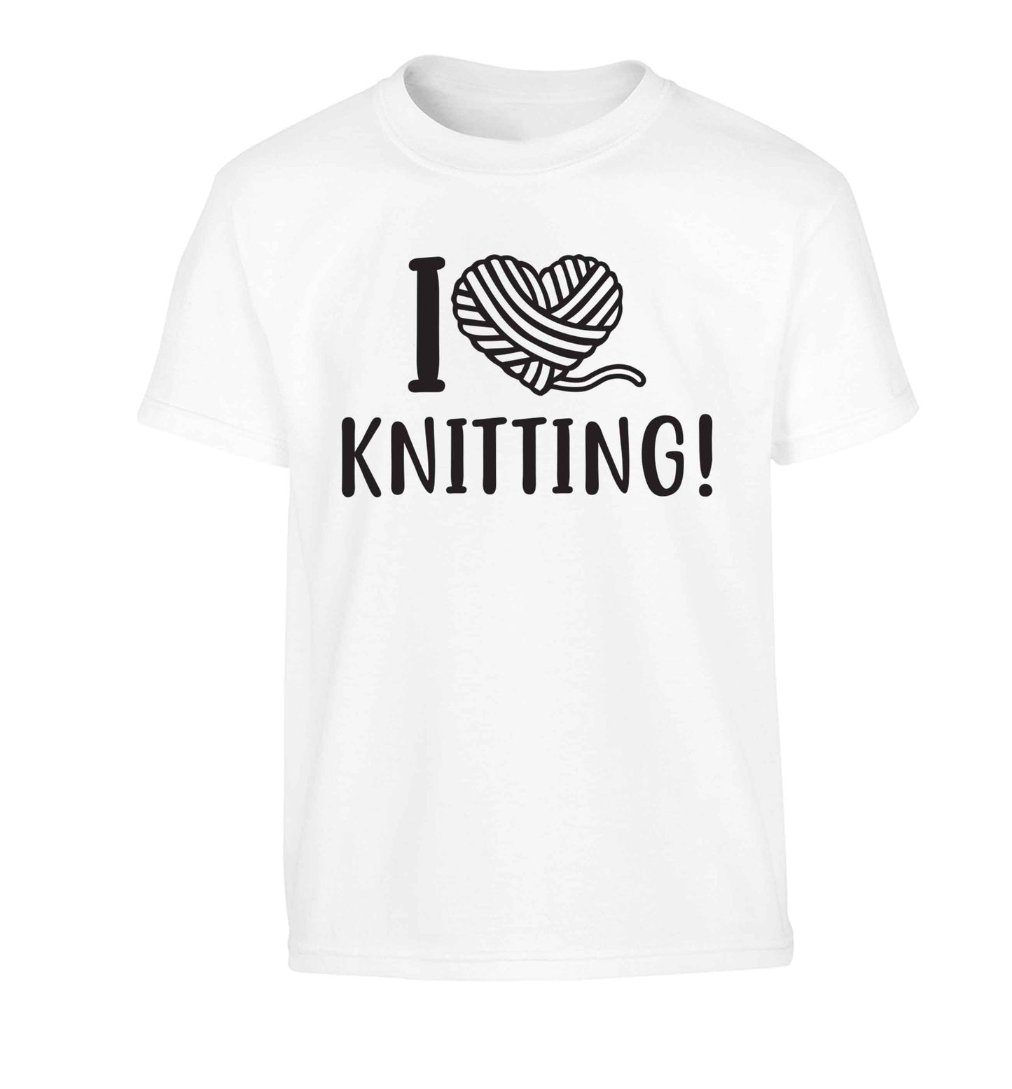 I love knitting Children's white Tshirt 12-13 Years