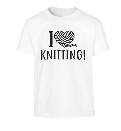 I love knitting Children's white Tshirt 12-13 Years