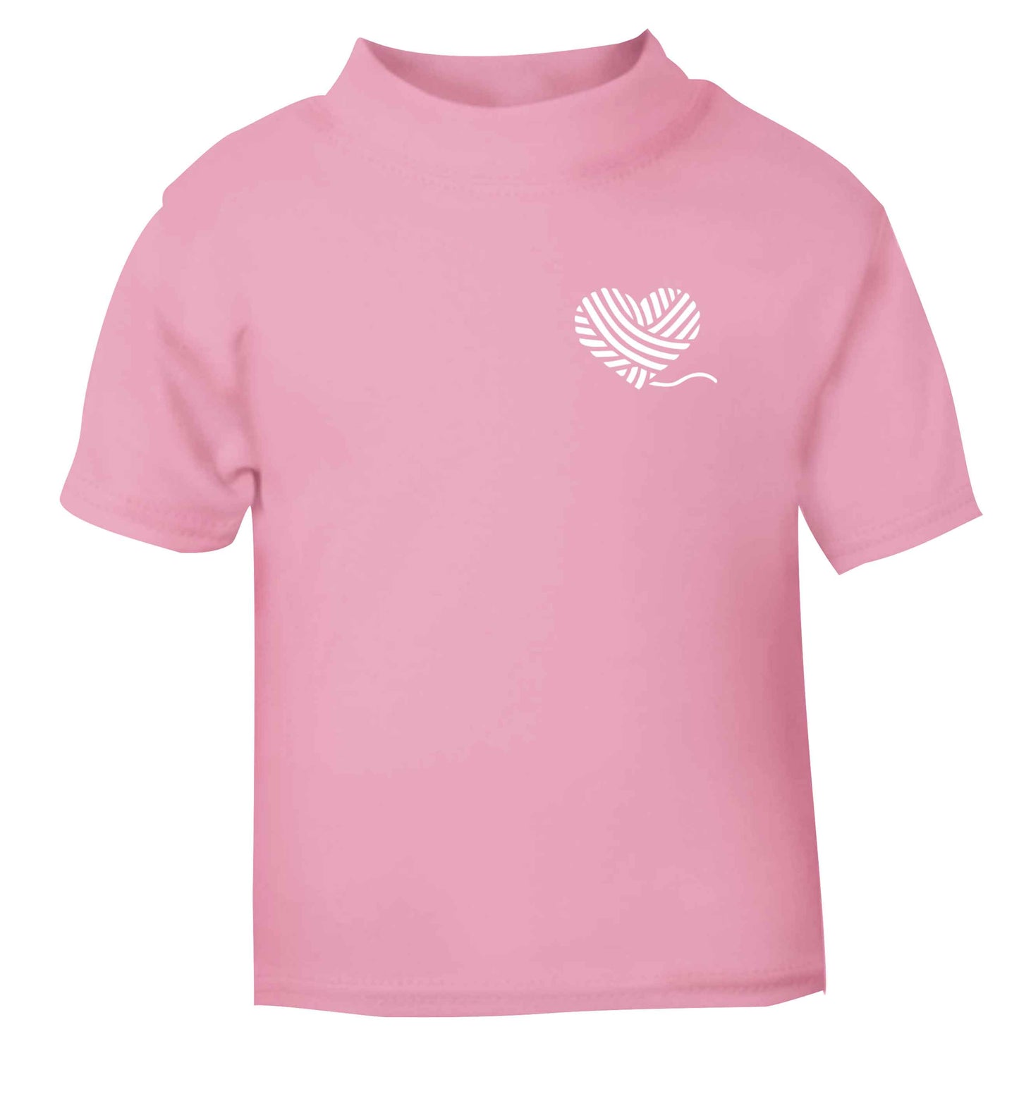 Knitted heart pocket light pink Baby Toddler Tshirt 2 Years