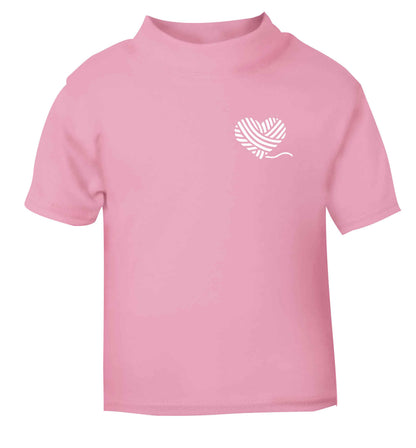 Knitted heart pocket light pink Baby Toddler Tshirt 2 Years