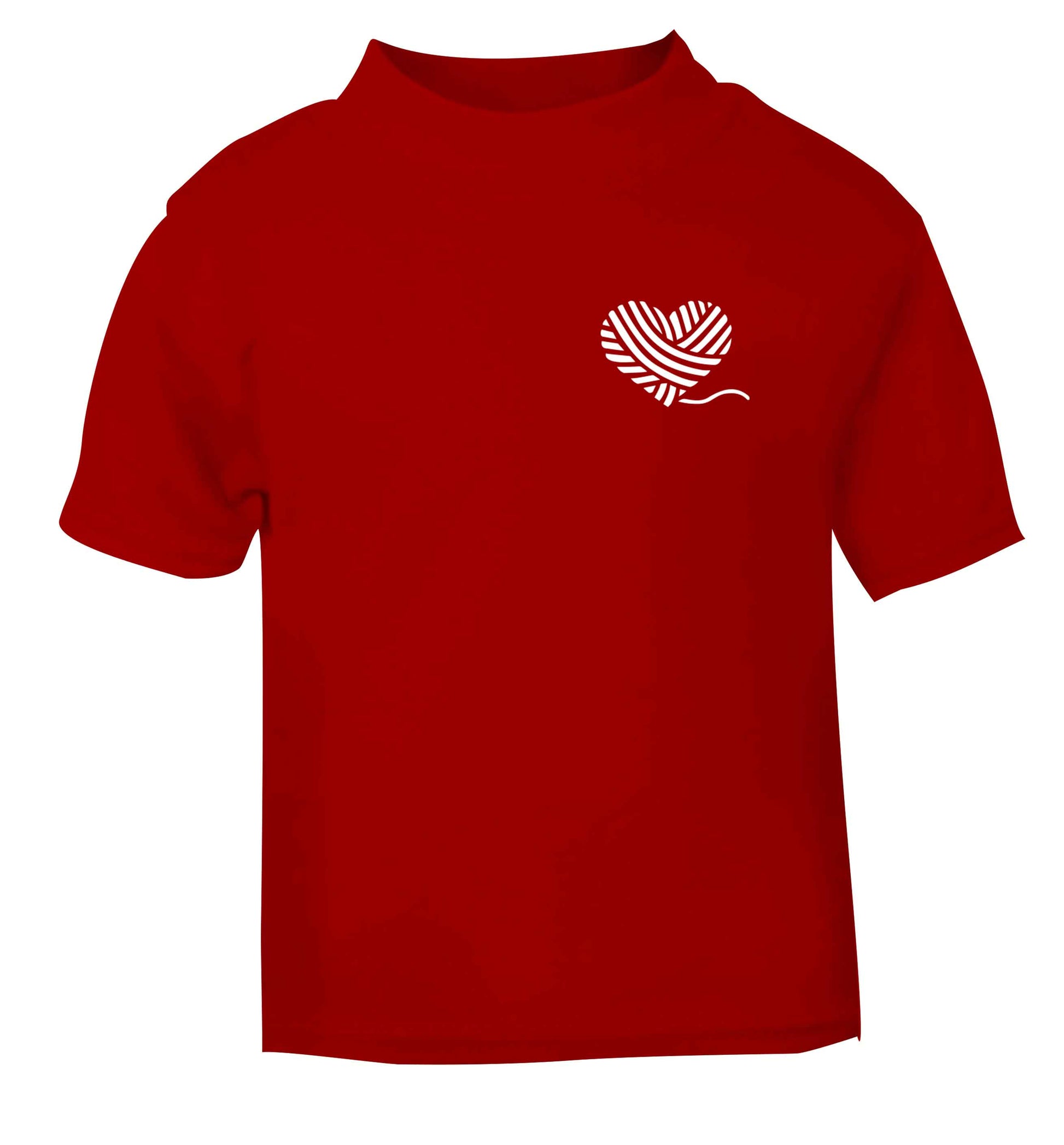 Knitted heart pocket red Baby Toddler Tshirt 2 Years
