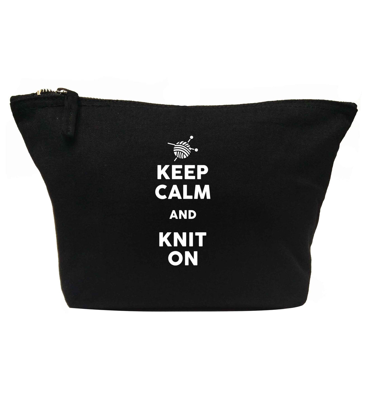 Keep calm and knit on | makeup / wash bag