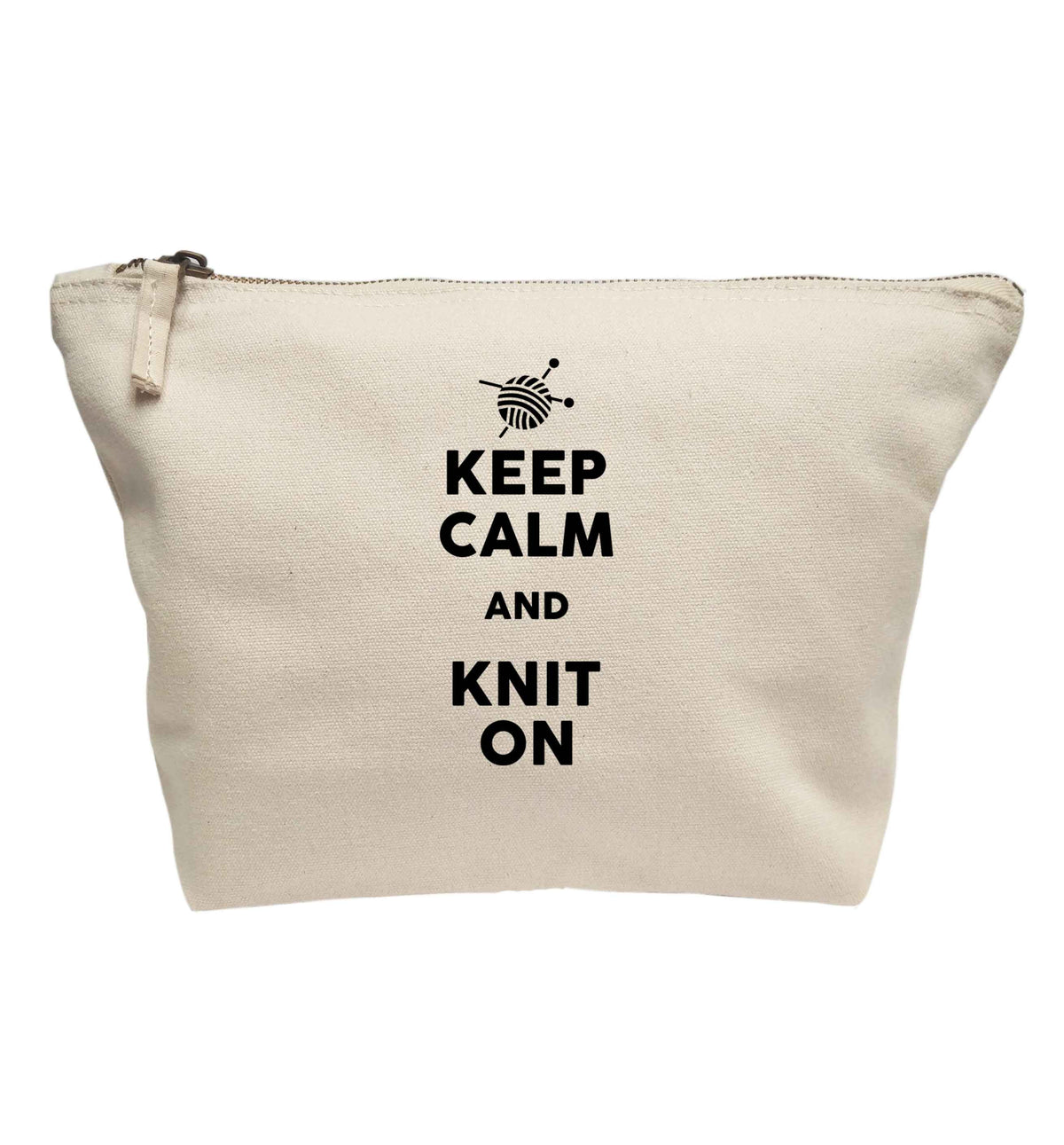 Keep calm and knit on | makeup / wash bag