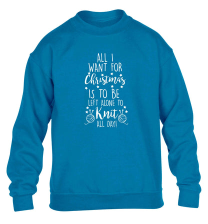 Merry Christmas children's blue sweater 12-13 Years