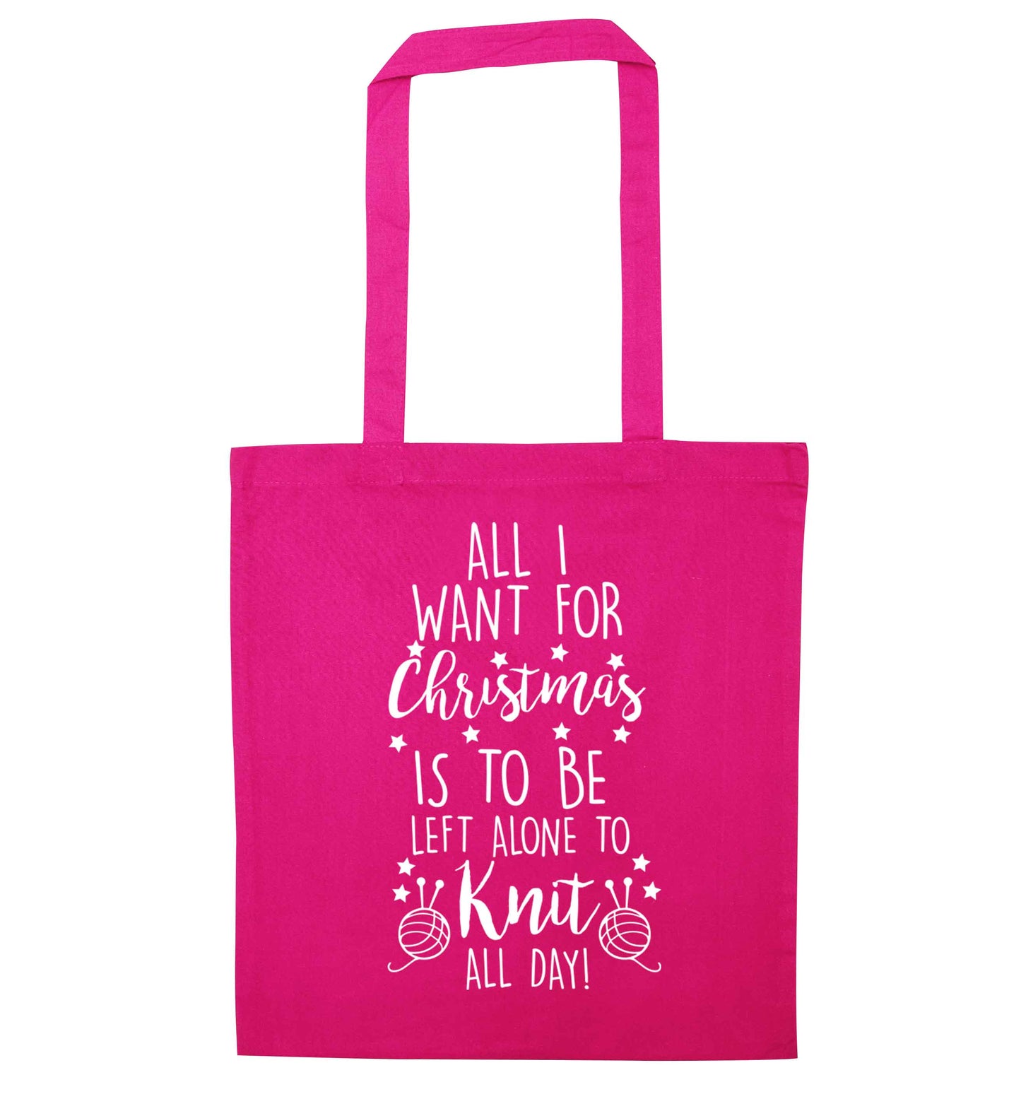 Merry Christmas pink tote bag