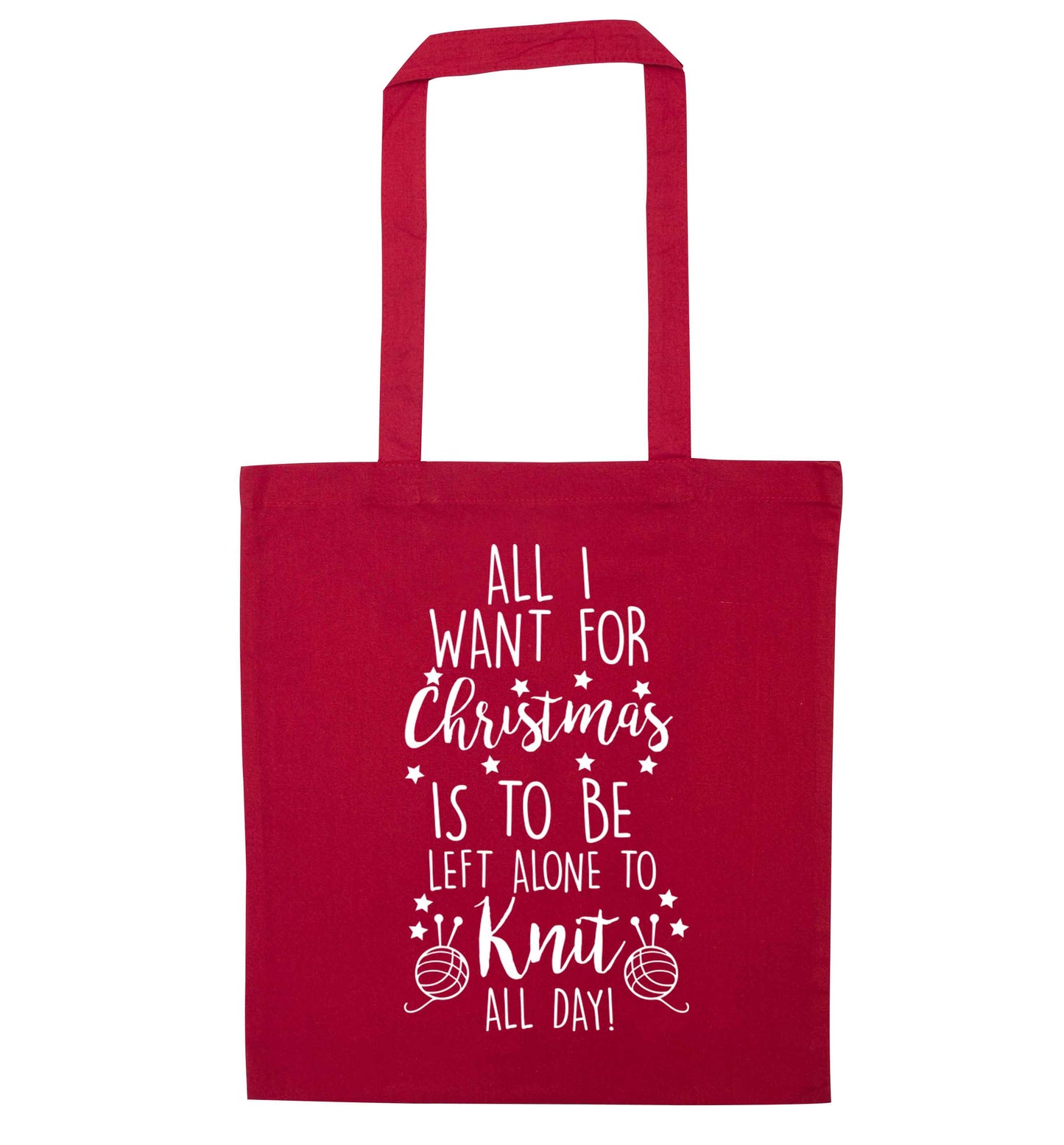 Merry Christmas red tote bag
