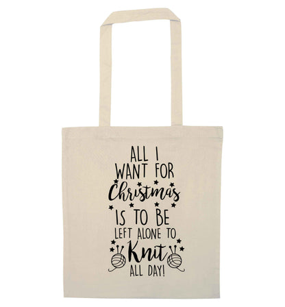 Merry Christmas natural tote bag