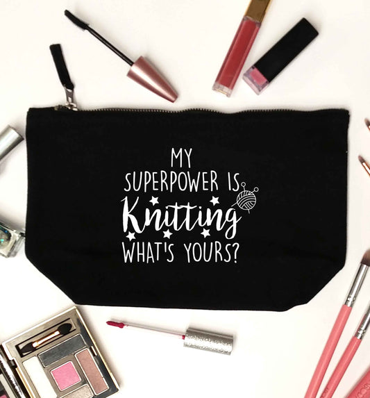 Merry Christmas black makeup bag