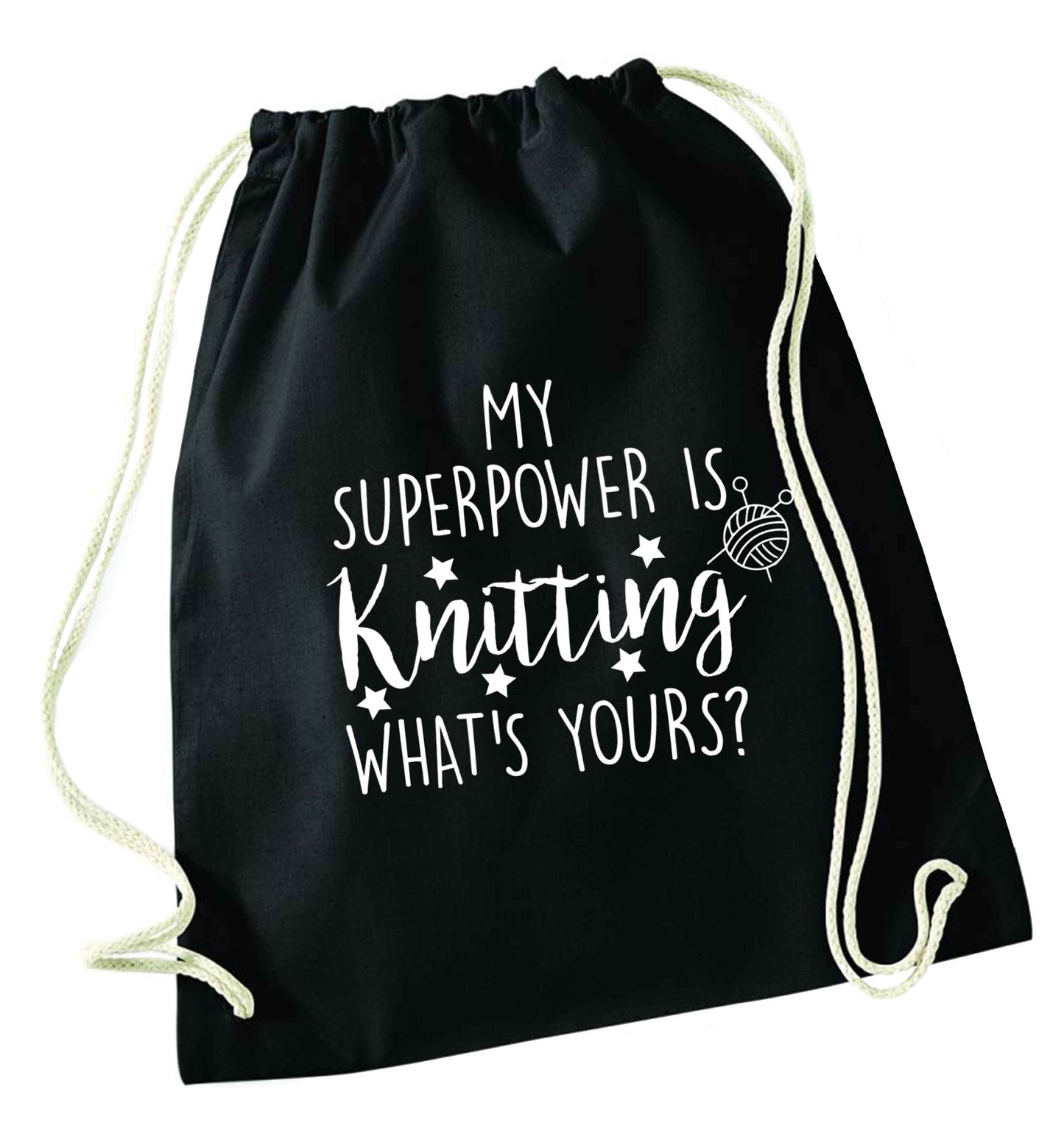 Merry Christmas black drawstring bag