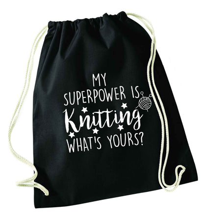 Merry Christmas black drawstring bag