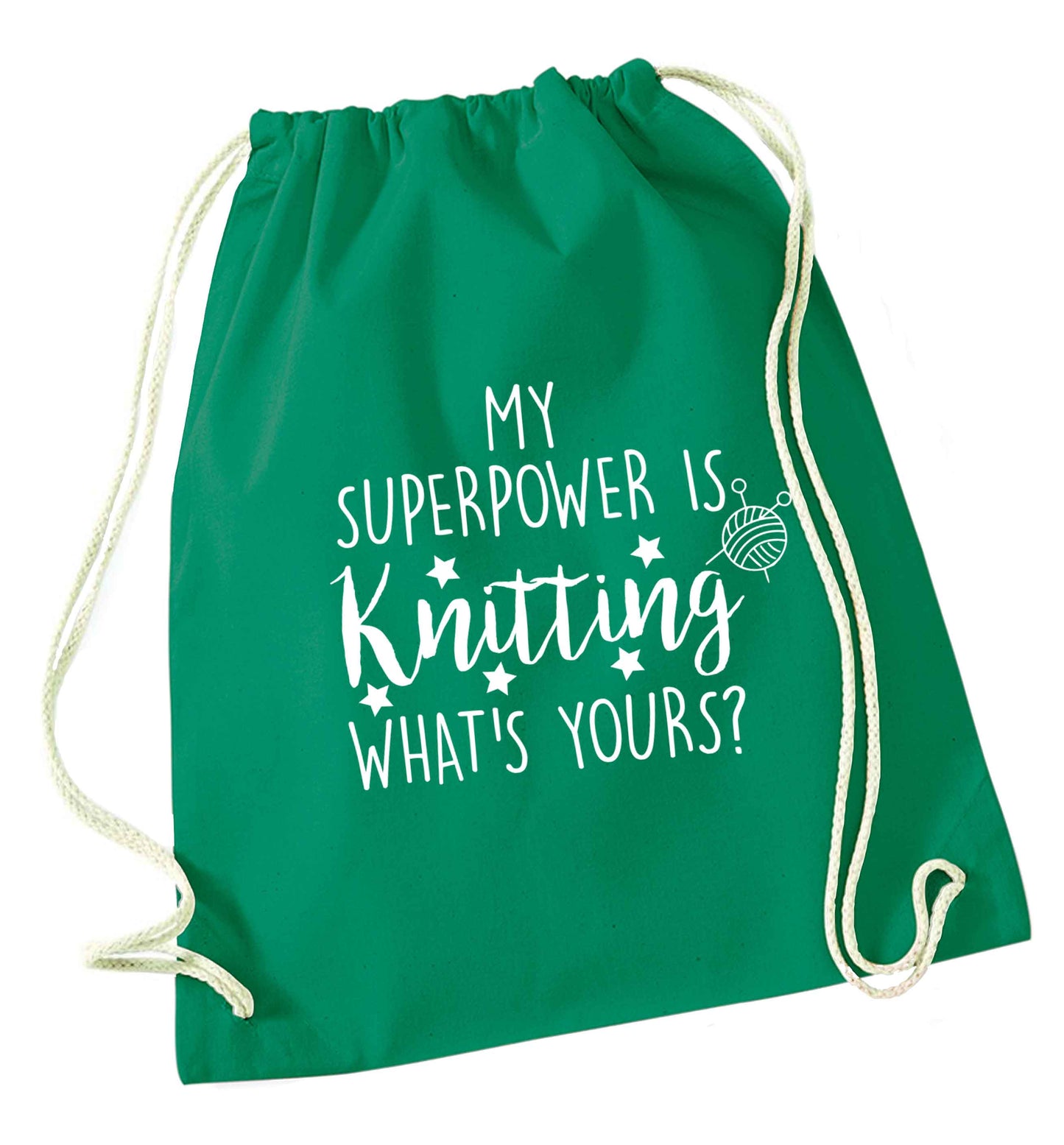 Merry Christmas green drawstring bag