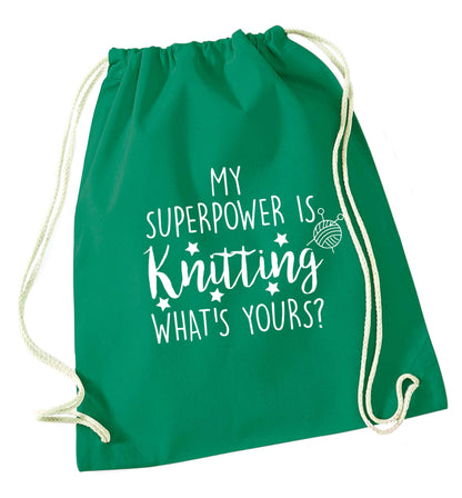 Merry Christmas green drawstring bag